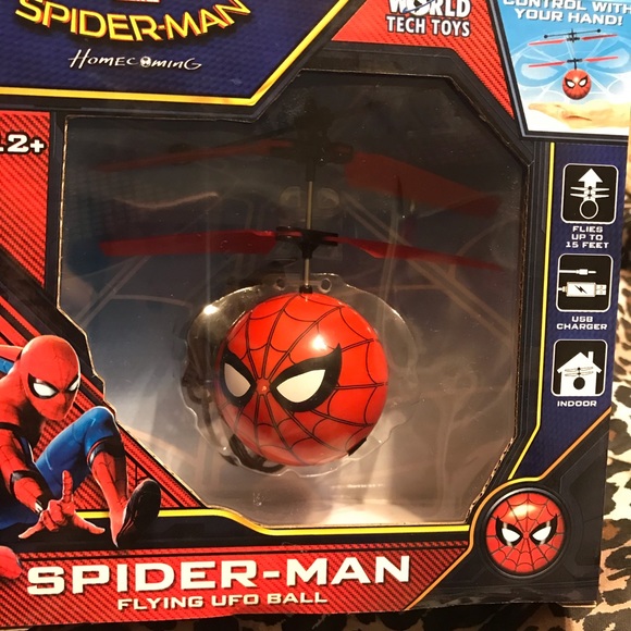 spiderman flying ufo ball